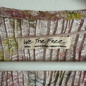 We The Free Sheer Floral Button Down Top